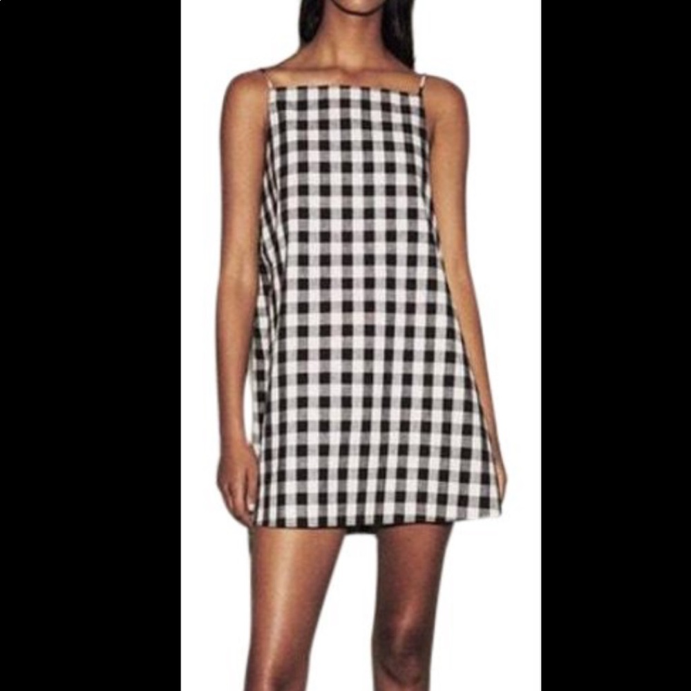 Zara mini gingham dress size Small